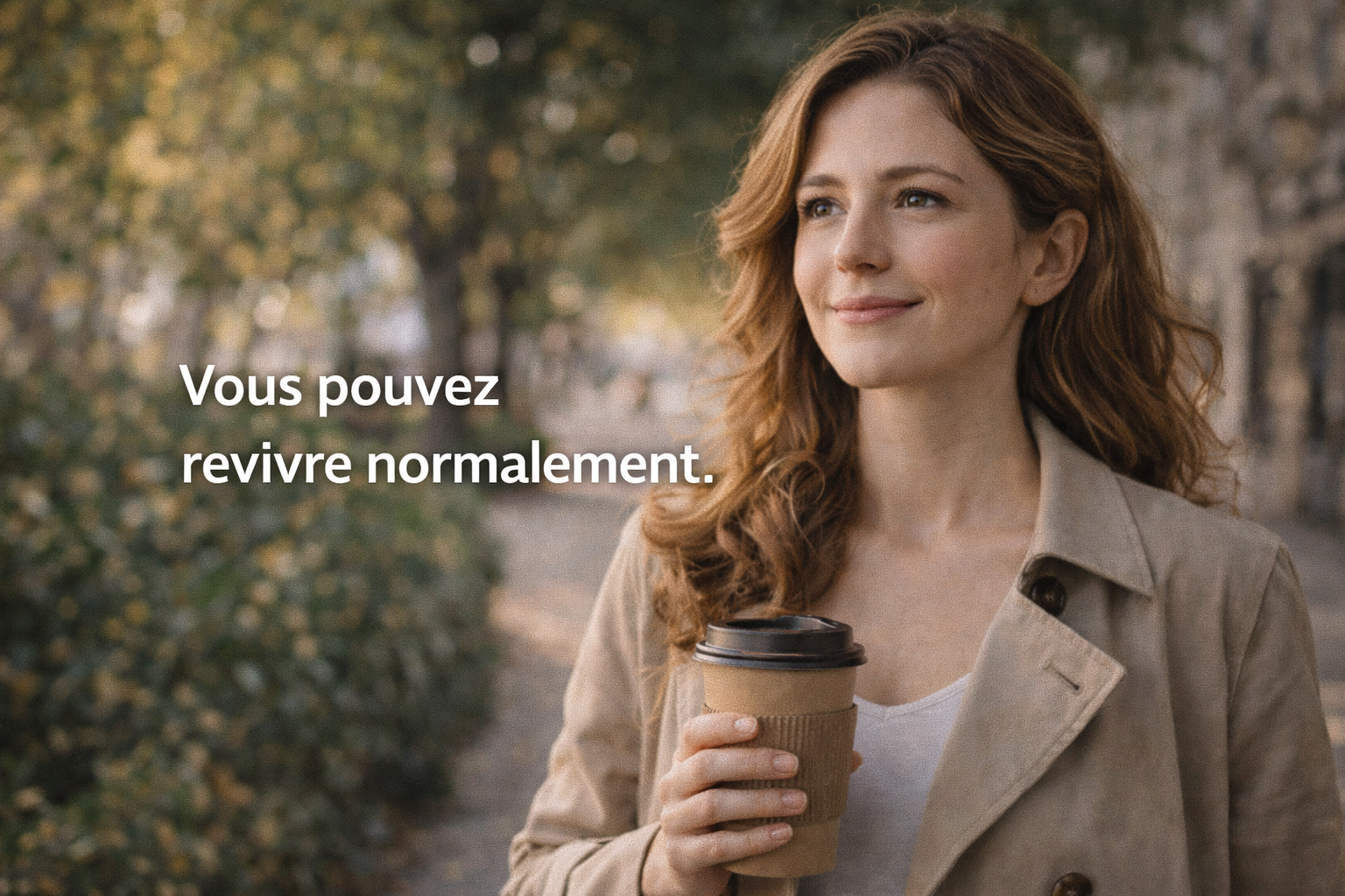 Personne retrouvant une vie plus calme et plus fluide